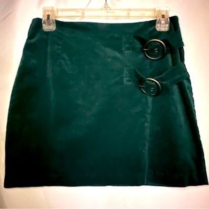 Forever 21 Corduroy Green Miniskirt w/ buckles